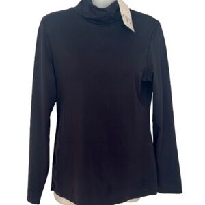 NWT Zara tight fit stretch black turtleneck size small S